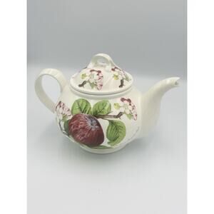 Vintage Portmeirion Pomona Hoary Morning Apple Teapot with Lid – England